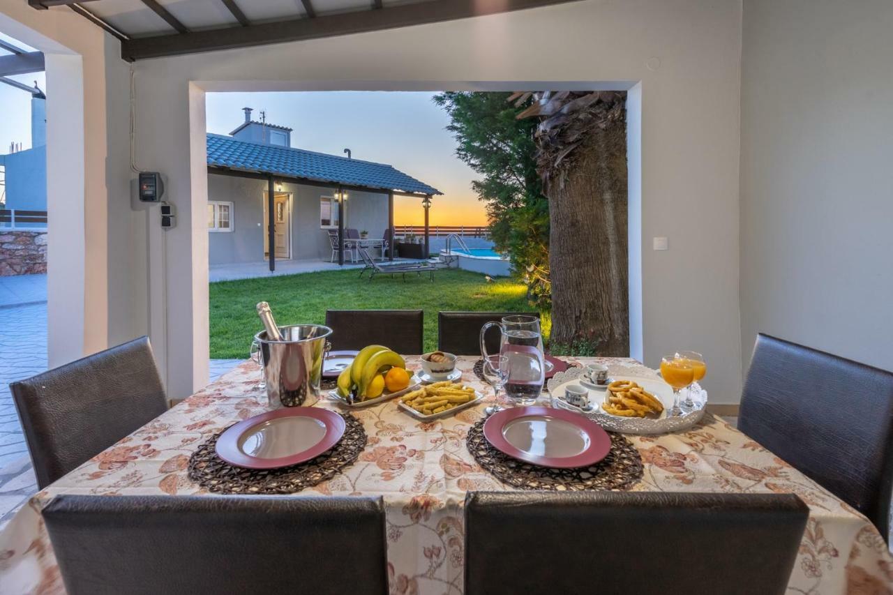 Fontana Luxury Villa Salakos With Pool Near Beach Extérieur photo